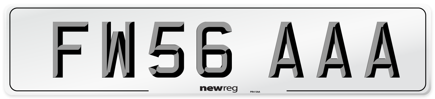 FW56 AAA Number Plate from New Reg